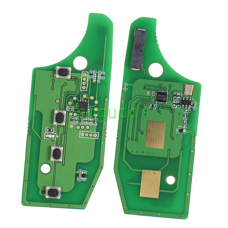 For Fiat Egea 500X tipo 4 button Flip remote key Megamos  AES MQB48 chip 433mhz SIP22 blade