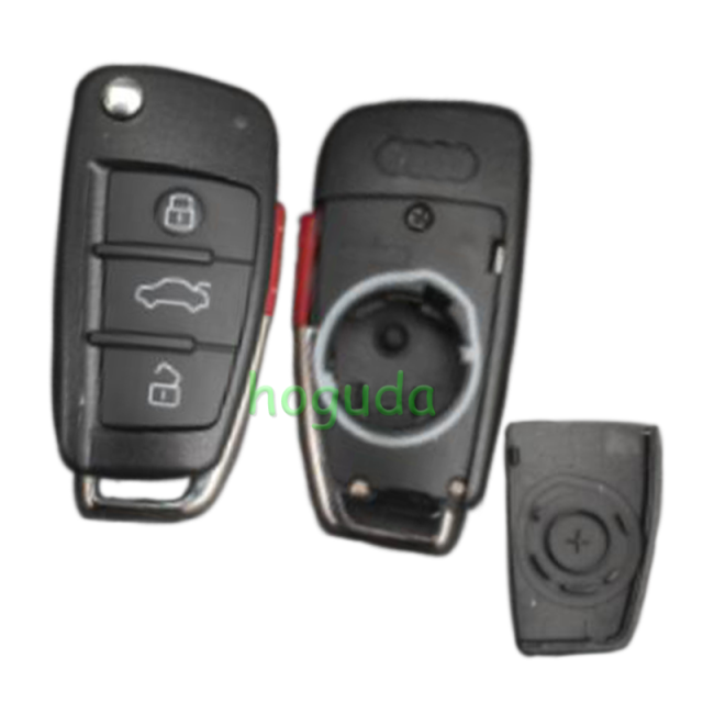 For Audi 3+1 button remote key blank