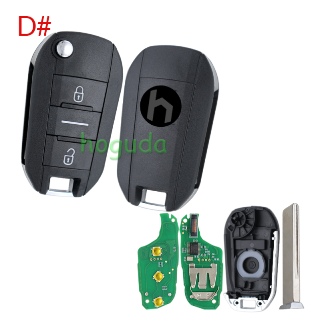 For Peugeot 3 button remote keys chip PCF 7941(TITAG2) 46 chip with HU83 blade 434MHZ HELLA 5FA010 353-20 CMIIT ID:2013DJ0113   9807343377 00