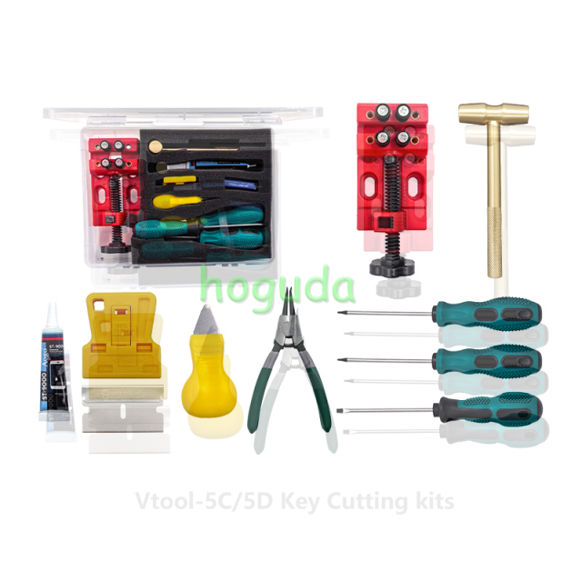 The Vtool key cutting kits offer a standardized, fast, and safe way to remove the shells of vw, Audi, and Porsche 5C/5D keys