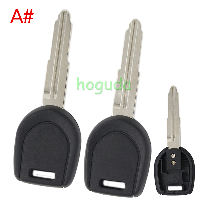 For Mitsubishi transponder Key shell with left and right blade without logo A# left blade B# right blade