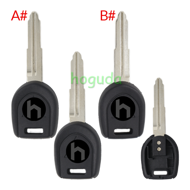 For Mitsubishi transponder Key shell with left and right blade A# left blade B# right blade