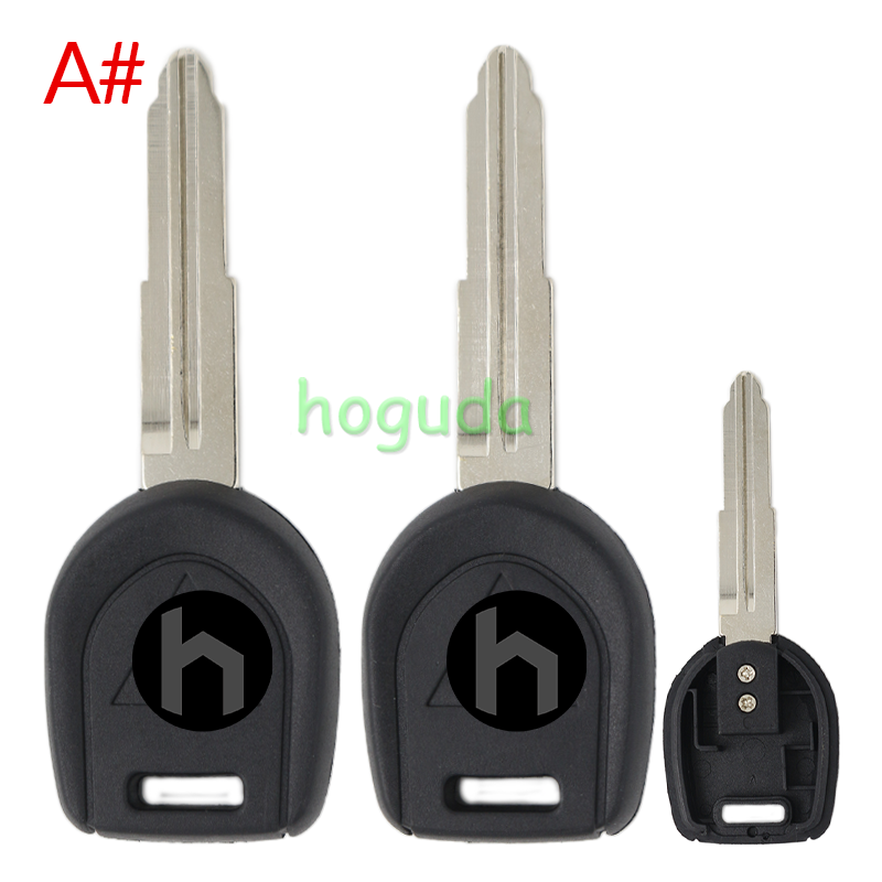 For Mitsubishi transponder Key shell with left and right blade A# left blade B# right blade