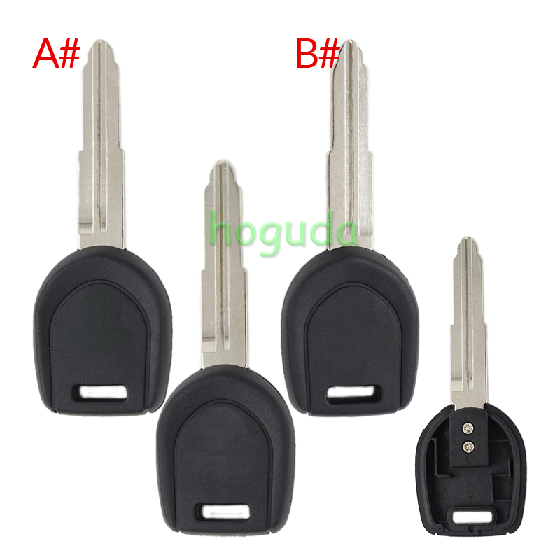 For Mitsubishi transponder Key shell with left and right blade without logo A# left blade B# right blade