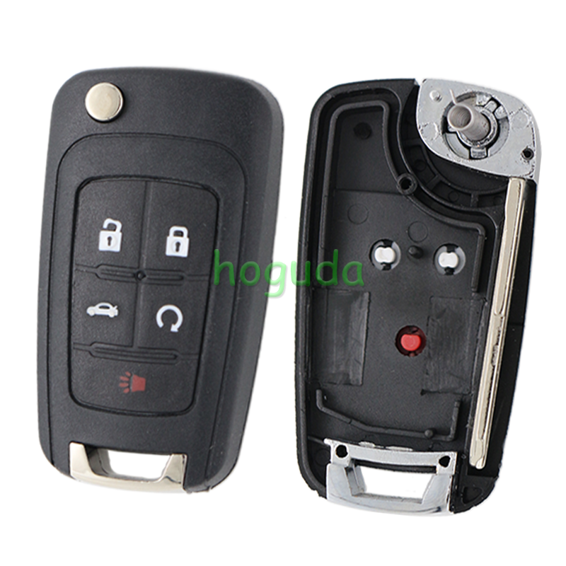 For Chevrolet keyless 4+1 button remote key with 315mhz 46E PCF7952E/NCF297xETT Chip