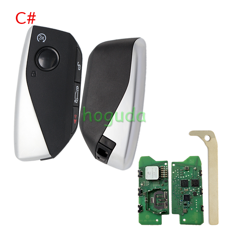 For BMW U-chassis 4 button Keyless-Go Remote Key with 434MHz ID49 chip with UWB function FCC:IYZBK1
