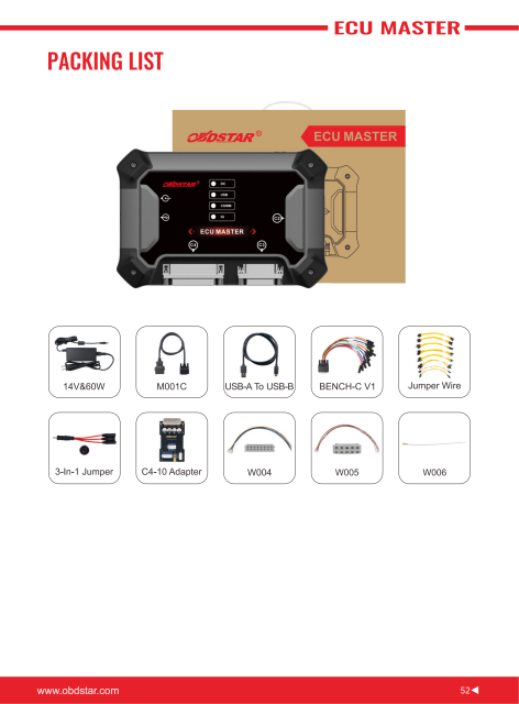 OBDSTAR ECU MASTER ECU Flasher  HD ECM/TCM/BCM Cloning