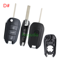 For Peugeot 3 button remote  Key Shell with VA2 307 blade EU version