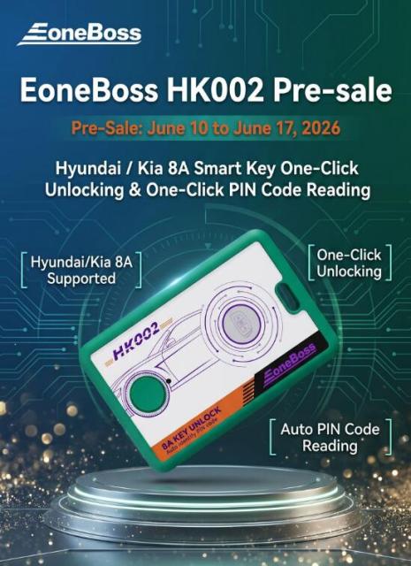 EoneBoss HK002 Global Pre-Sale is NOW OPEN!  Locksmiths &amp; Auto Techs, upgrade your toolkit with the ultimate Hyundai/Kia 8A smart key solution!