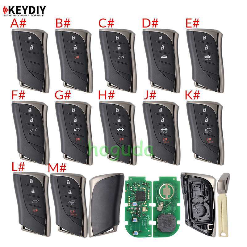 KEYDIY TB02-3 smart remote key with 8A chip,please choose the key style