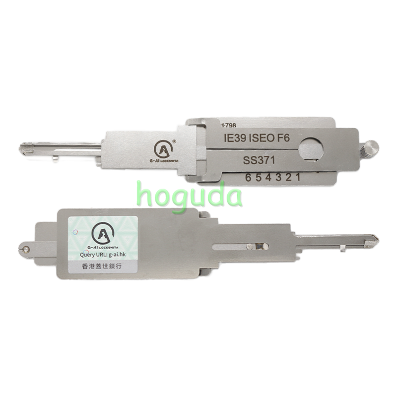 Lishi Tool  ISEO F6 SS371 2 in 1 lock pick lishi style lock pick 2 in 1 tool