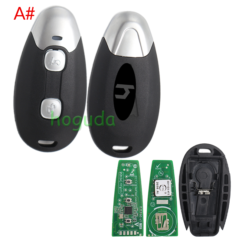 For Vespa 2 button Keyless Go remote key with 4A Chip NCF29A 433MHz Fsk