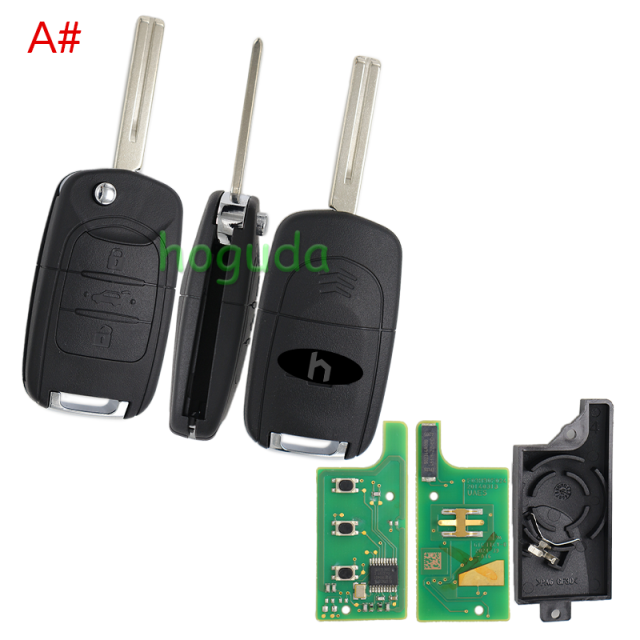 For Chevrolet Captiva 3 button remote key with 433.92MHz ASK PCF7961X ID47 Chip P/N:23611464