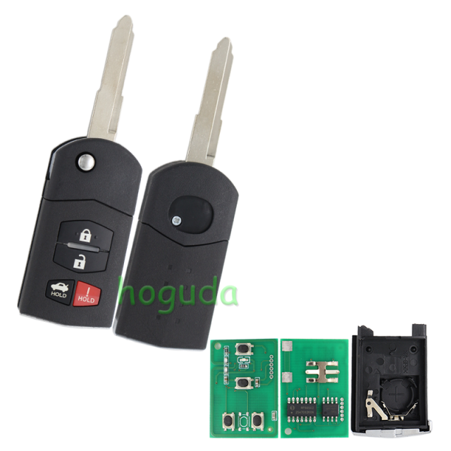 For Mazda 6 3+1 flip remote key with 4D63 chip 313.8mhz FSK  KPU41788