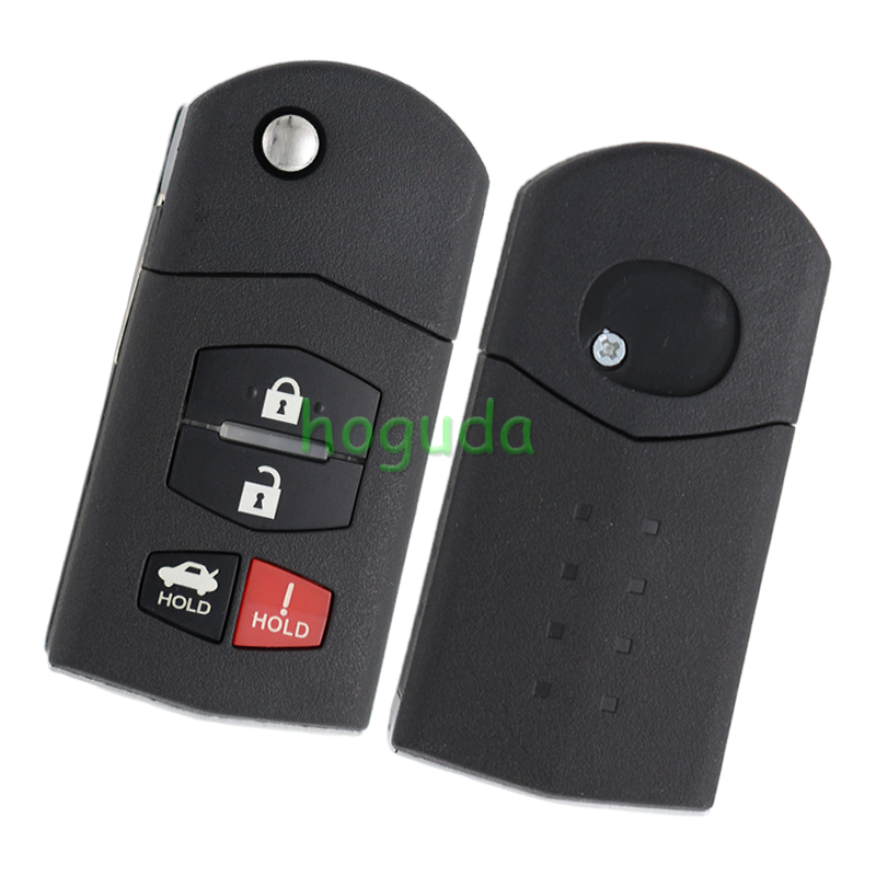 For Mazda 6 3+1 flip remote key with 4D63 chip 313.8mhz FSK  KPU41788
