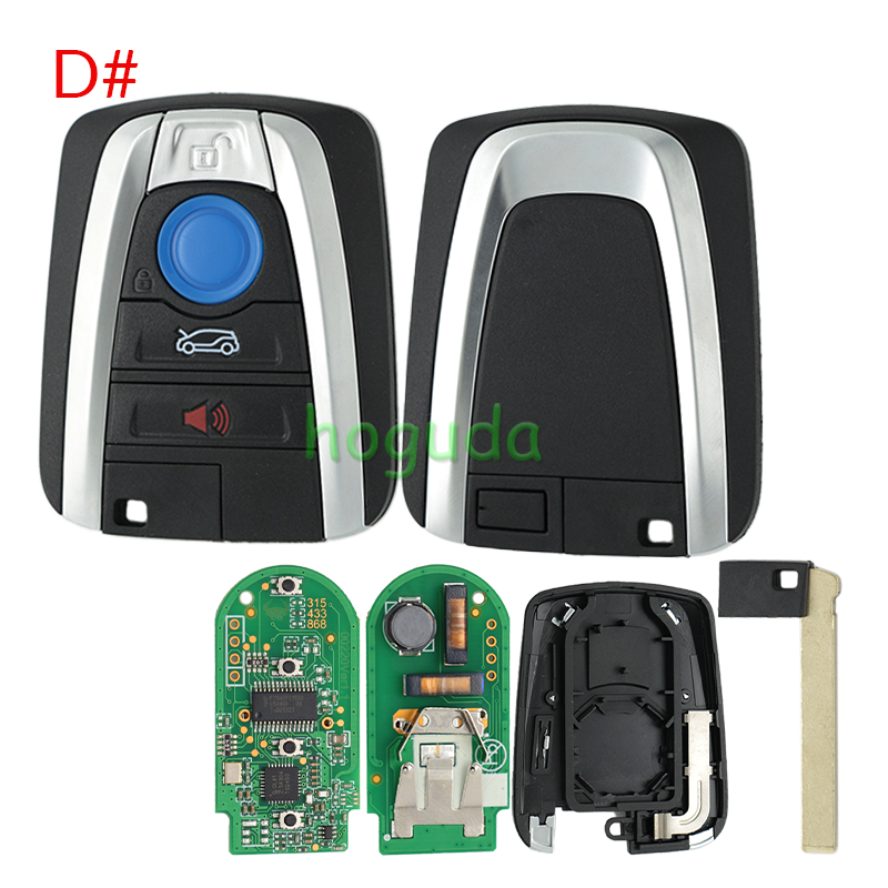 For BMW 3 button remote key with 433MHz Chip:Hitag3 ID49 Chip FCC ID: NBGIDGNG1
