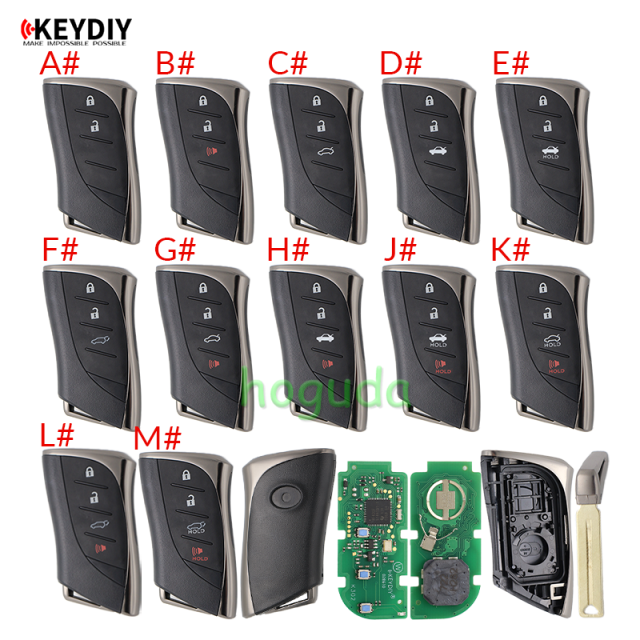 KEYDIY TB02-4 smart remote key with 8A chip,please choose the key style