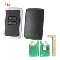 For Renault Megane4 Talisman Espace5 4 button Smart Remote key keyless card with 433mhz  PCF7953M chip