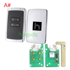 For Renault Megane4 Talisman Espace5 4 button Smart Remote key keyless card with 433mhz  PCF7953M chip CMIIT ID:2014DJ3371