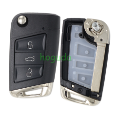 For VW 3 button flip remote key blank with HU162T /HU66