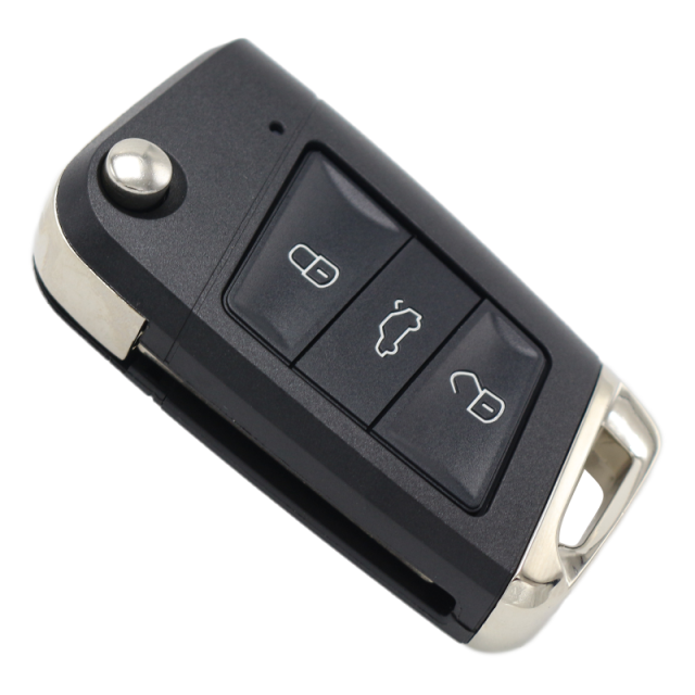 For VW 3 button flip remote key blank with HU162T /HU66