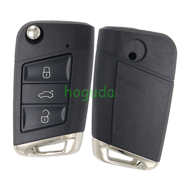 For VW 3 button flip remote key blank with HU162T /HU66