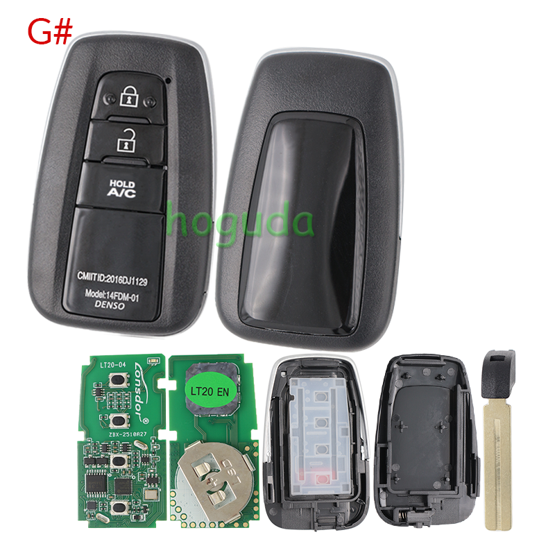 Lonsdor LT20-04 Smart Key with key shell 8A+4D Adjustable Frequency For Toyota &amp; Lexus 0010 0020 7930 2110 Support K518 &amp; K518ISE &amp; KH100+