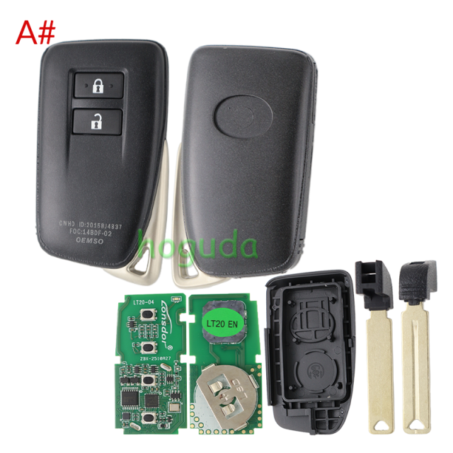 Lonsdor LT20-04 Smart Key with key shell 8A+4D Adjustable Frequency For Toyota &amp; Lexus 0010 0020 7930 2110 Support K518 &amp; K518ISE &amp; KH100+