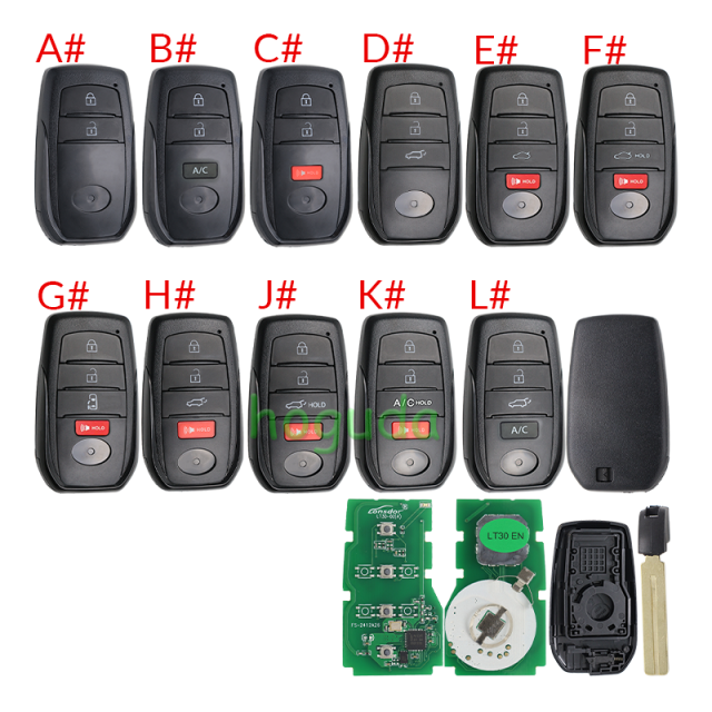 LT30-02 BOARD NUMBER 2561 0110 0320 2550 2000 The latest Toyota 4A smart key solution support frequency 312.09/314.35