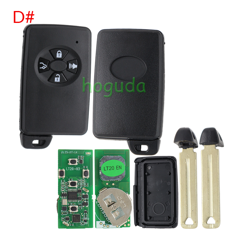 Lonsdor LT20-03 Smart Key PCB with key shell  8A+4D Adjustable Frequency For Toyota 0780 Support K518 &amp; K518ISE &amp; KH100+ Transponder chip: ID71 CHIP P1:9F Frequency: 433MHz 271451-0780