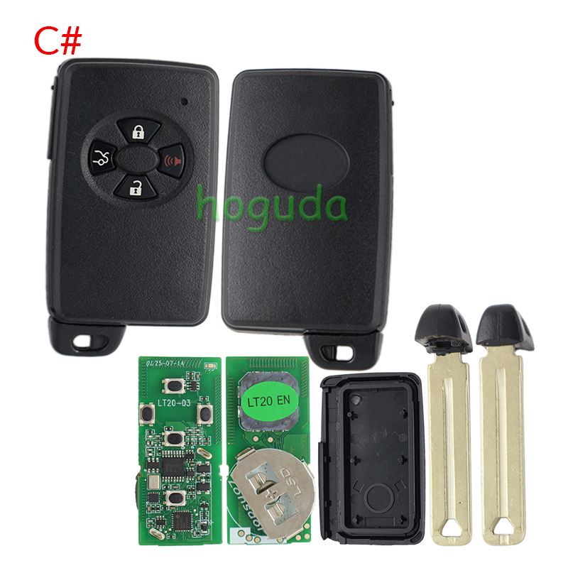 Lonsdor LT20-03 Smart Key PCB with key shell  8A+4D Adjustable Frequency For Toyota 0780 Support K518 &amp; K518ISE &amp; KH100+ Transponder chip: ID71 CHIP P1:9F Frequency: 433MHz 271451-0780