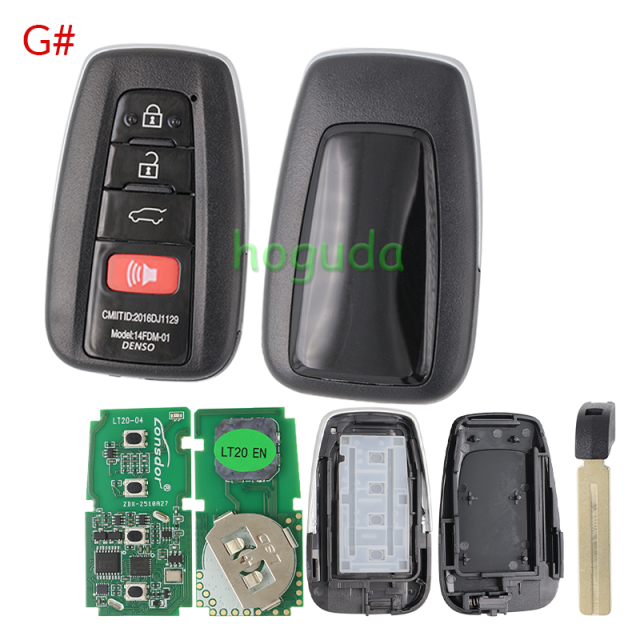 Lonsdor LT20-04 Smart Key with key shell 8A+4D Adjustable Frequency For Toyota &amp; Lexus 0010 0020 7930 2110 Support K518 &amp; K518ISE &amp; KH100+