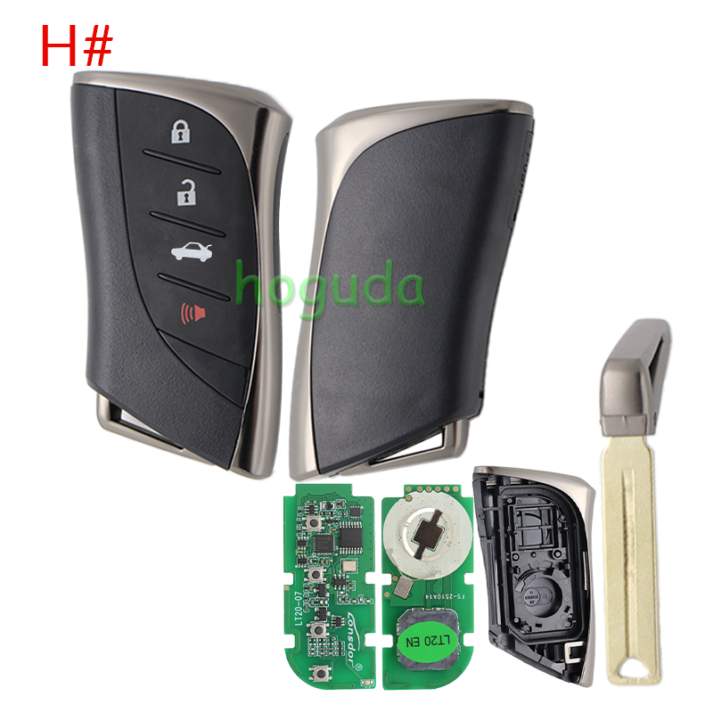 Lonsdor LT20-07 Smart Key with 6 button key shell  8A+4D Adjustable Frequency For Lexus 0440 Support K518 &amp; K518ISE &amp; KH100+