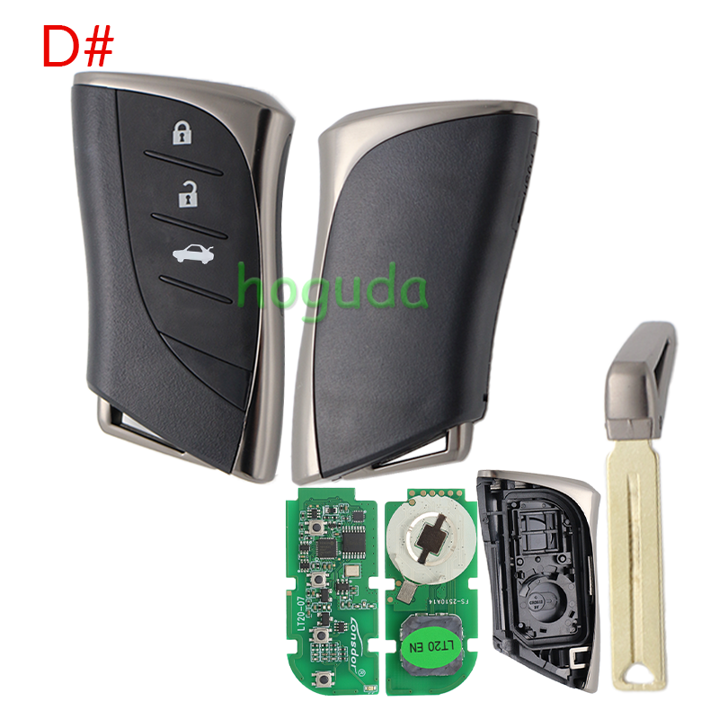 Lonsdor LT20-07 Smart Key with 6 button key shell  8A+4D Adjustable Frequency For Lexus 0440 Support K518 &amp; K518ISE &amp; KH100+