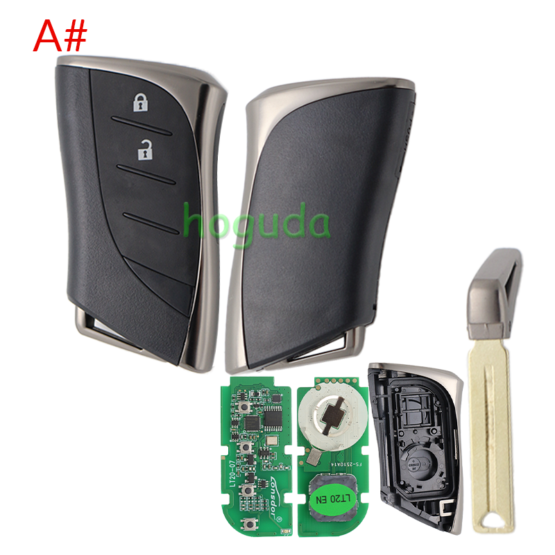 Lonsdor LT20-07 Smart Key with 6 button key shell  8A+4D Adjustable Frequency For Lexus 0440 Support K518 &amp; K518ISE &amp; KH100+