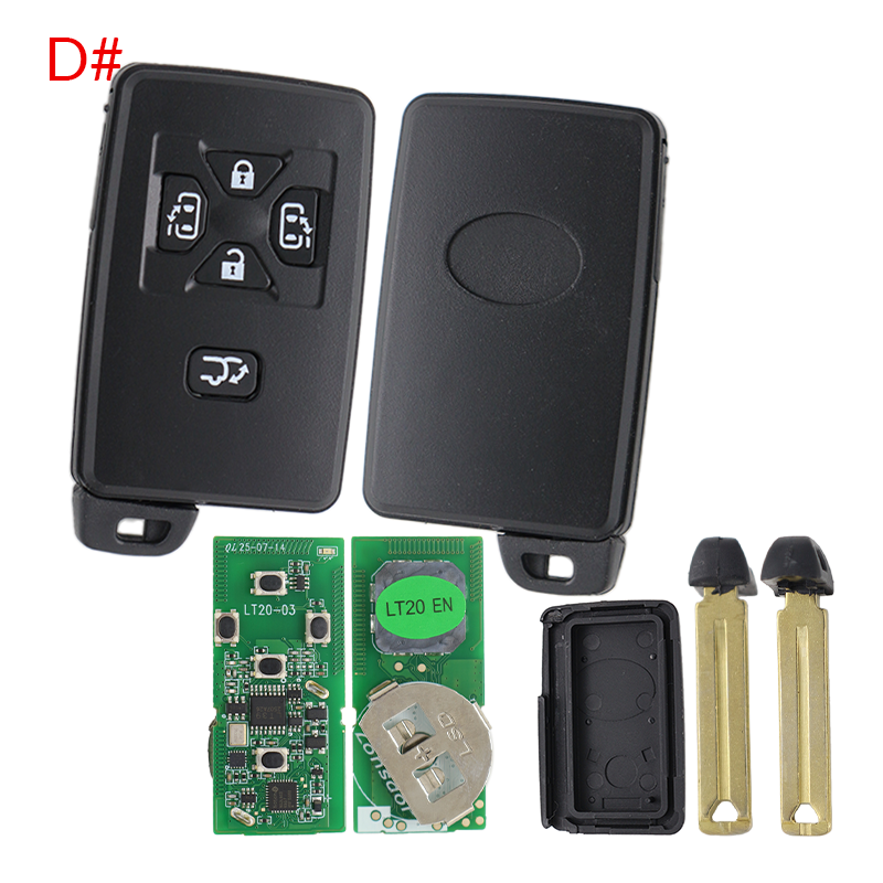 Lonsdor LT20-03 Smart Key PCB with key shell  8A+4D Adjustable Frequency For Toyota 0780 Support K518 &amp; K518ISE &amp; KH100+ Transponder chip: ID71 CHIP P1:9F Frequency: 433MHz 271451-0780