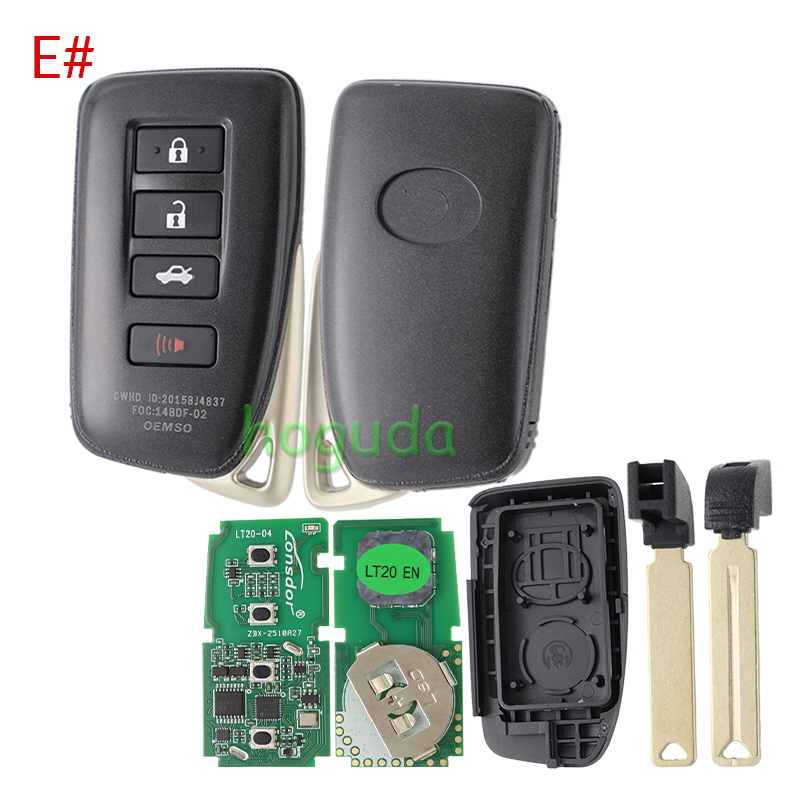 Lonsdor LT20-04 Smart Key with key shell 8A+4D Adjustable Frequency For Toyota &amp; Lexus 0010 0020 7930 2110 Support K518 &amp; K518ISE &amp; KH100+