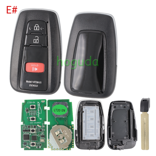 Lonsdor LT20-04 Smart Key with key shell 8A+4D Adjustable Frequency For Toyota &amp; Lexus 0010 0020 7930 2110 Support K518 &amp; K518ISE &amp; KH100+