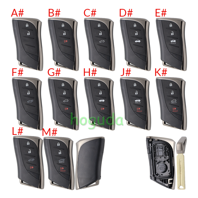 Lonsdor LT20-07 Smart Key with 6 button key shell  8A+4D Adjustable Frequency For Lexus 0440 Support K518 &amp; K518ISE &amp; KH100+
