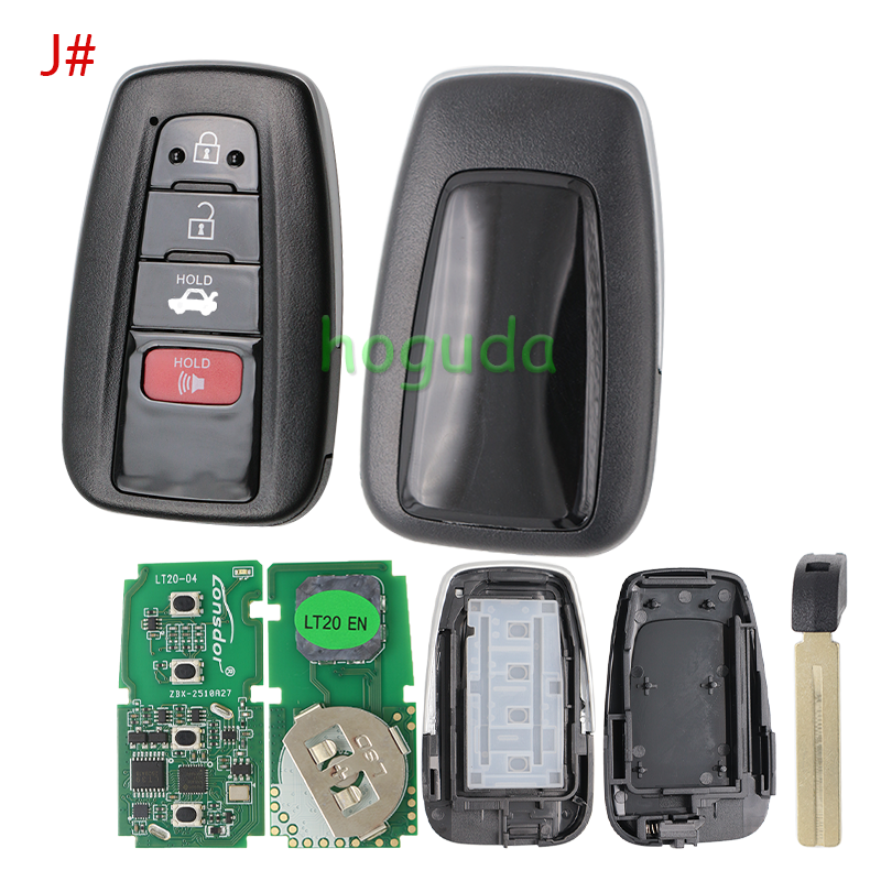 Lonsdor LT20-04 Smart Key with key shell 8A+4D Adjustable Frequency For Toyota &amp; Lexus 0010 0020 7930 2110 Support K518 &amp; K518ISE &amp; KH100+