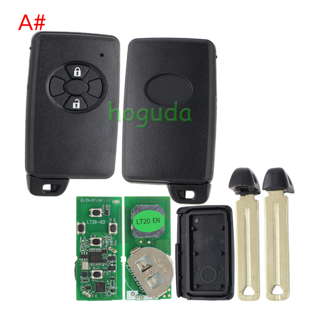 Lonsdor LT20-03 Smart Key PCB with key shell  8A+4D Adjustable Frequency For Toyota 0780 Support K518 &amp; K518ISE &amp; KH100+ Transponder chip: ID71 CHIP P1:9F Frequency: 433MHz 271451-0780