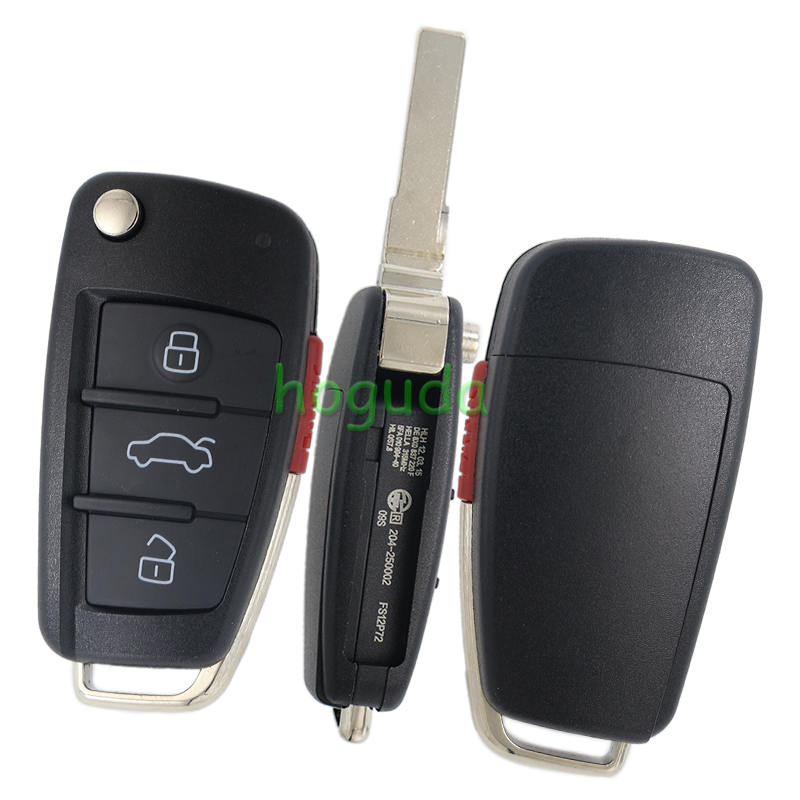 For Audi 3+1 button remote key blank