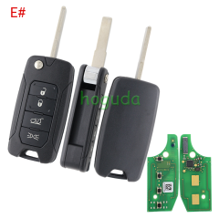 For Original Chrysler/Jeep 4 button flip remote key 434mhz with Megamos 48 AES chip with original PCB