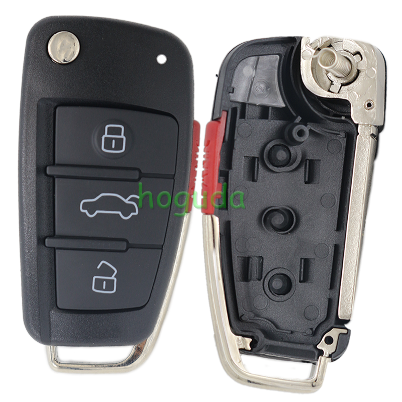For Audi 3+1 button remote key blank with 149# key blade