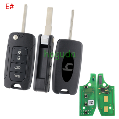 For Original Chrysler/Jeep 4 button flip remote key 434mhz with Megamos 48 AES chip with original PCB
