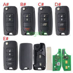 For Original Chrysler/Jeep 4 button flip remote key 434mhz with Megamos 48 AES chip with original PCB