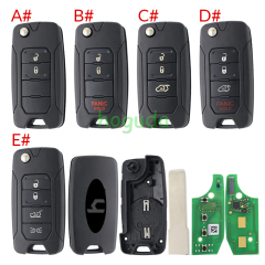 For Original Chrysler/Jeep 4 button flip remote key 434mhz with Megamos 48 AES chip with original PCB