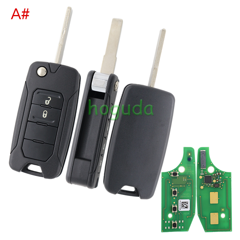 For Original Chrysler/Jeep 4 button flip remote key 434mhz with Megamos 48 AES chip with original PCB
