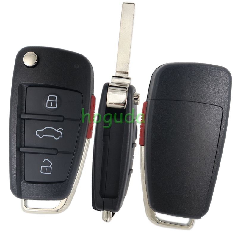 For Audi 3+1 button remote key blank with 149# key blade