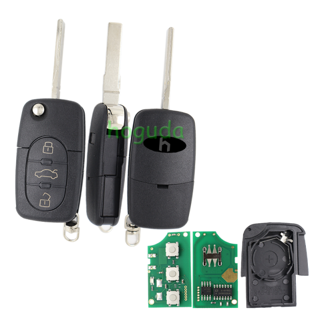 For Audi 8Z0837231D Series 3 Button remote key 433Mhz FCCID:8Z0837231D